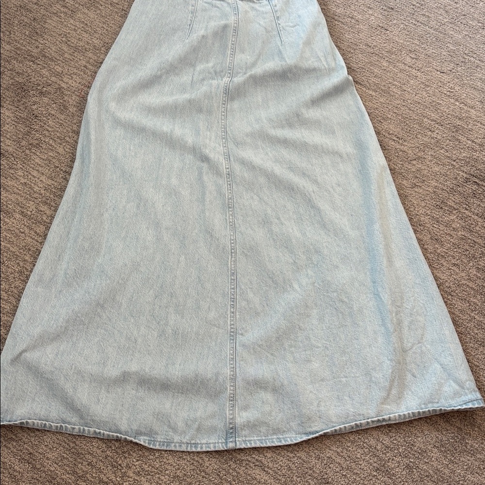 Universal Thread Light Blue Denim Halter Maxi Dress size 4 - Picture 11 of 11